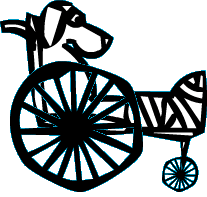 Dog in Wheelchair